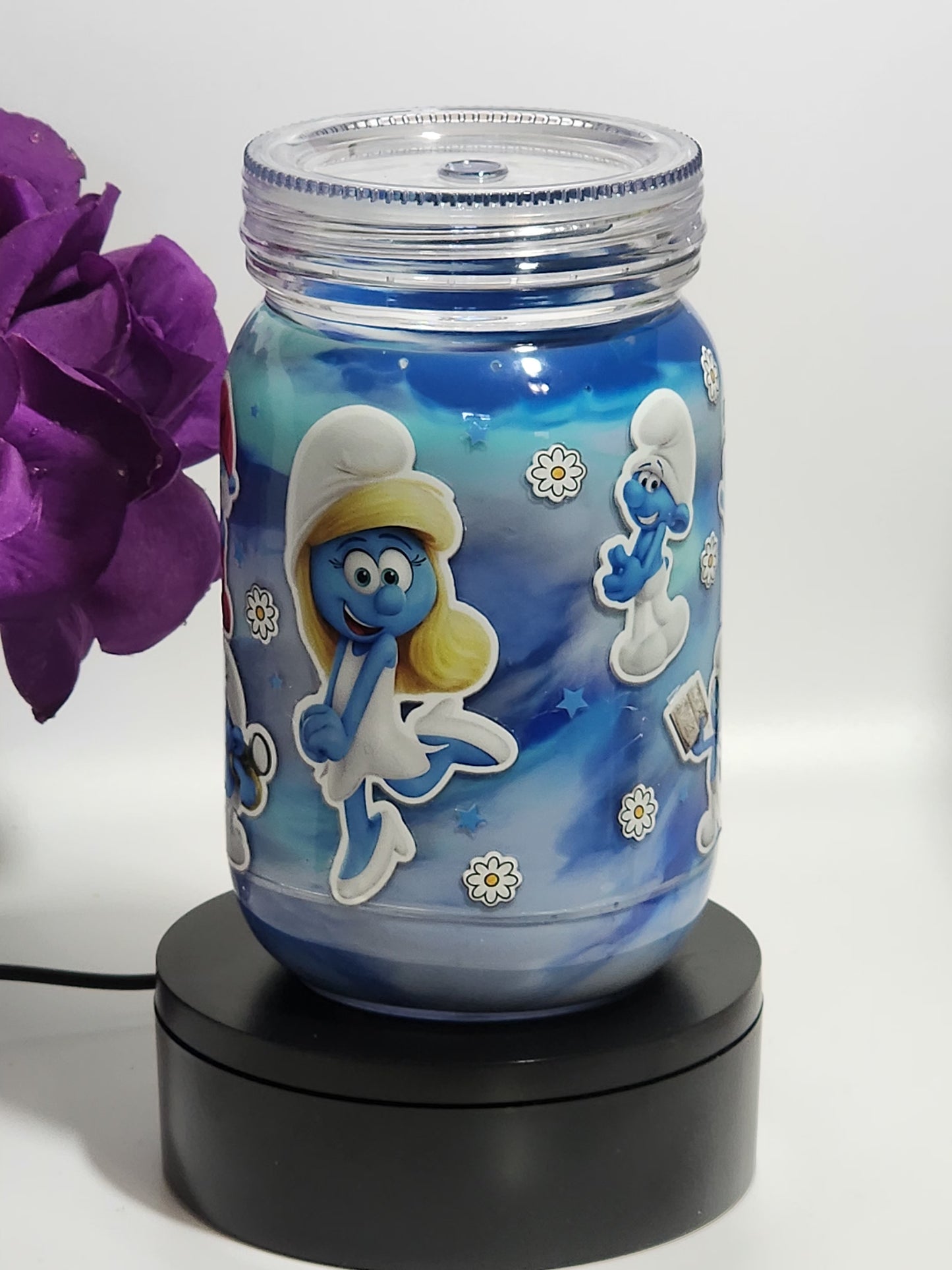 Smurf Mason Jar