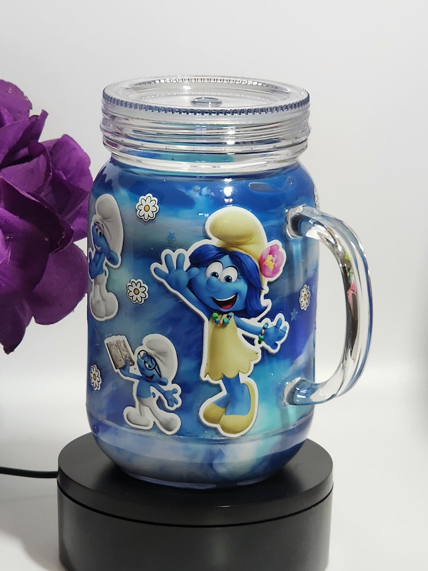 Smurf Mason Jar