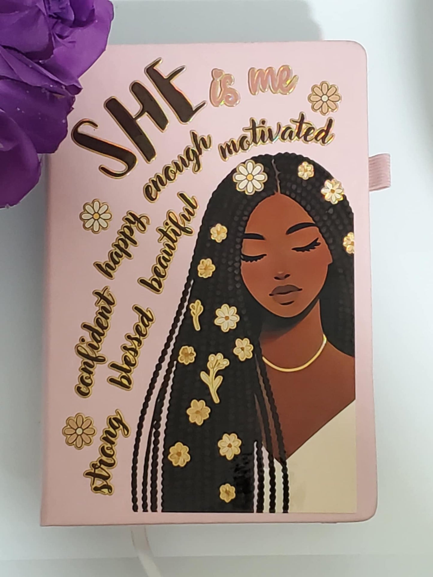 She is Me Completed Journal Holographic Gold