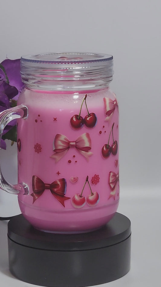 Strawberry Milk Mason Jar