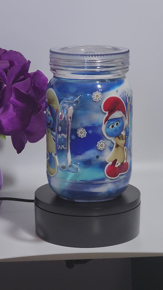 Smurf Mason Jar